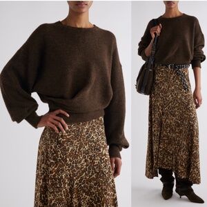 Isabel Marant Kingston Crewneck Sweater Bronze Alpaca Wool Blend US 10 FR 42 NWT